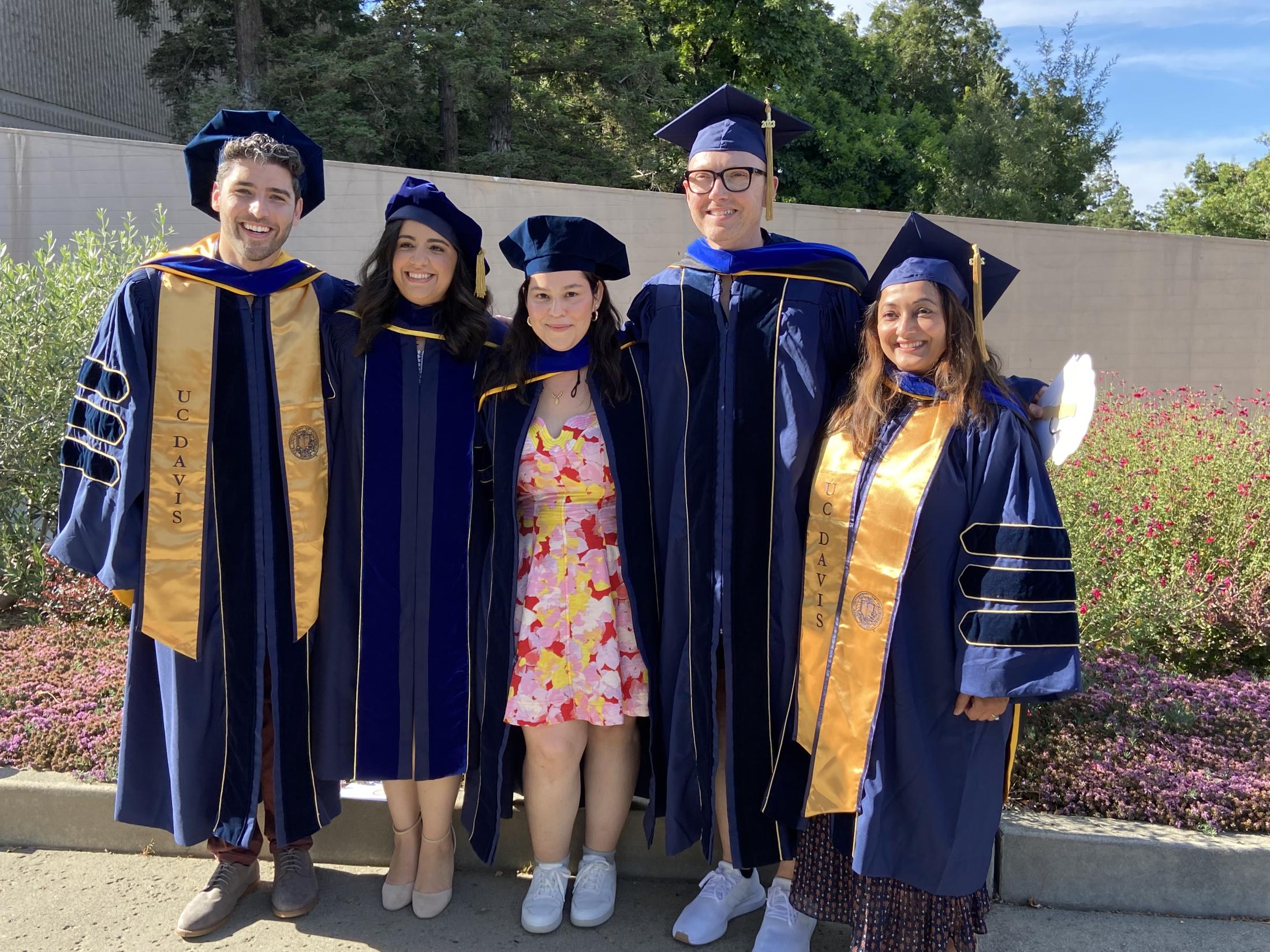 graduating french students in regalia