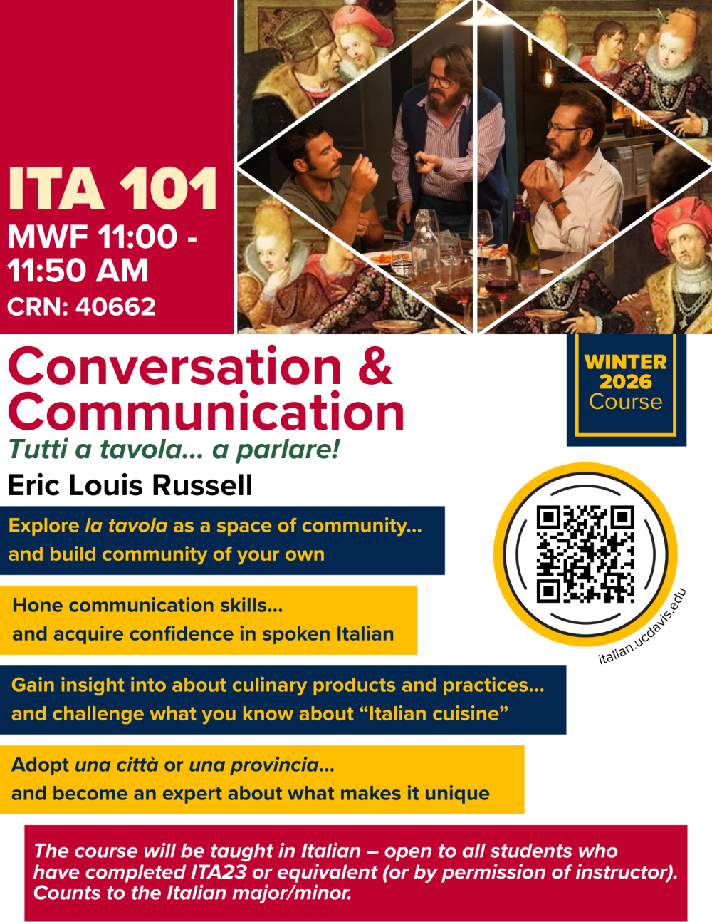 A flyer for ITA 101.