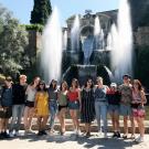 Jay Grossi and students in Rome