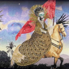 Art of a figure riding a horse